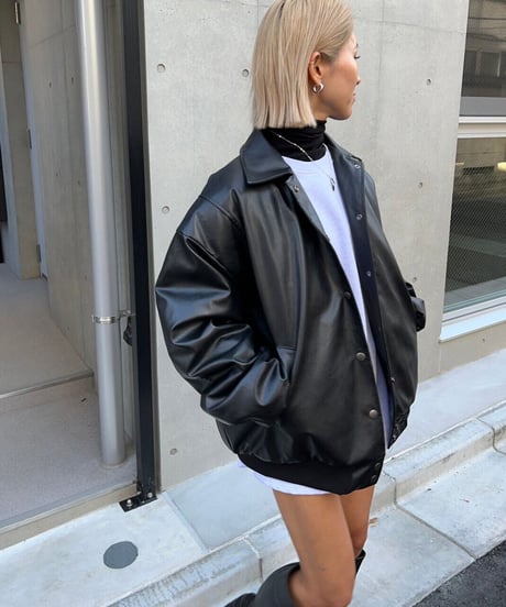 【¥8,400→¥7,400】Leather jacket 'Wide'#an005k