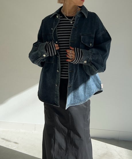 Wide SH-jacket'Denim'#5281