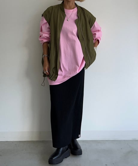 Knit skirt'rib'#8001