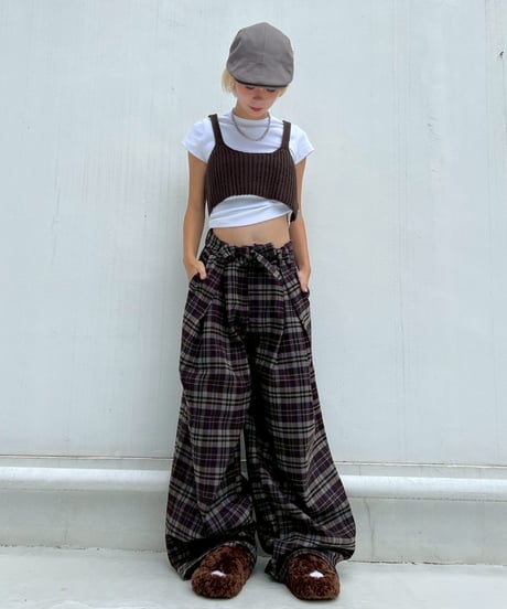 Tak Wide Pants'Check'#72217