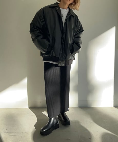 【¥8,400→¥7,400】Leather jacket 'Wide'#an005k