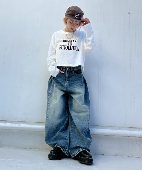 Crop LS Tee'RUNWAY'#268059