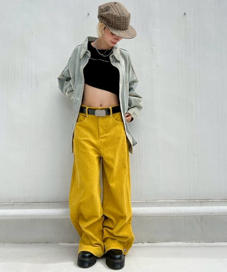 Corduroy Wide Pants'With Belt'#9358