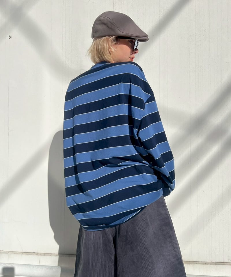 Loose Fit LS Tee'Ueban Border'#970559 | tableth