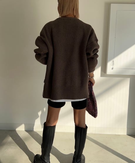 【¥6,800→¥5,900】Wide Knit Pullover'Slit'#6180