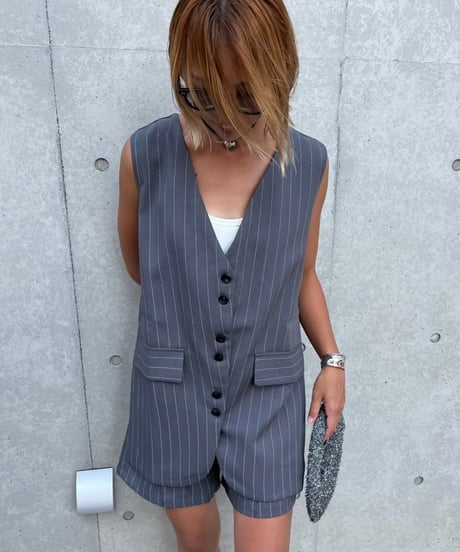Sleeveless Setup'Pinstripe'#20151