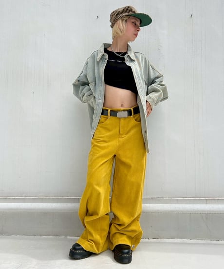 Corduroy Wide Pants'With Belt'#9358