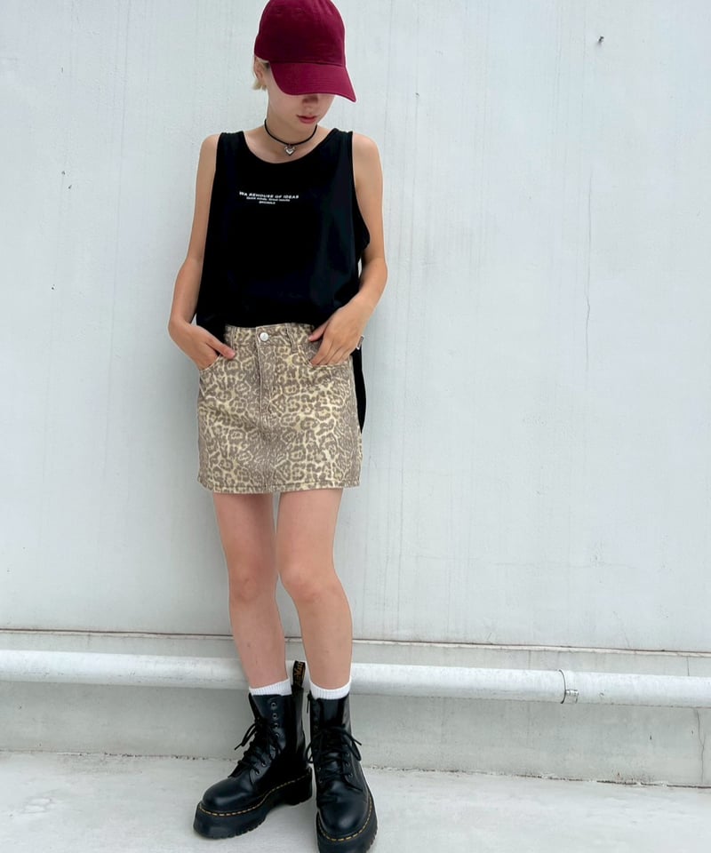 Compact Mini Skirt'Leopard'#8057 | tablethotel-