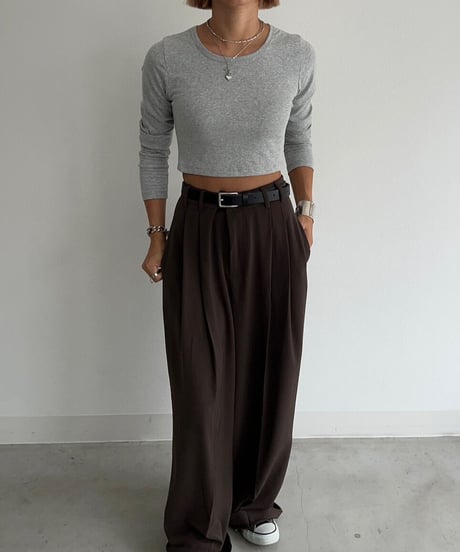 【¥4,800→¥4,300】Long Sleeve Tops'Cropped'#7606