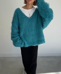 【¥6,800→¥5,900】Shaggy Knit'V-neck'#9356