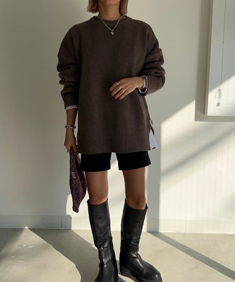 【¥6,800→¥5,900】Wide Knit Pullover'Slit'#6180