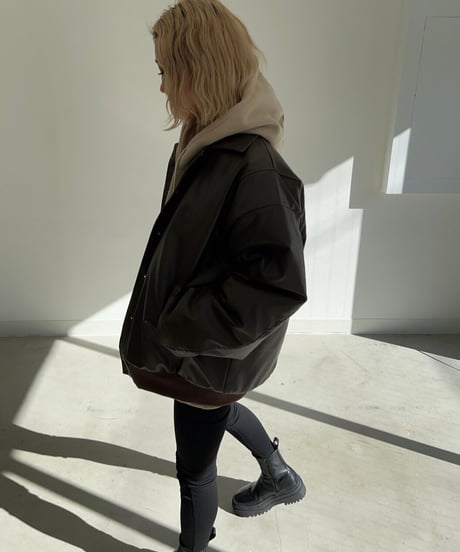 【¥8,400→¥7,400】Leather jacket 'Wide'#an005k