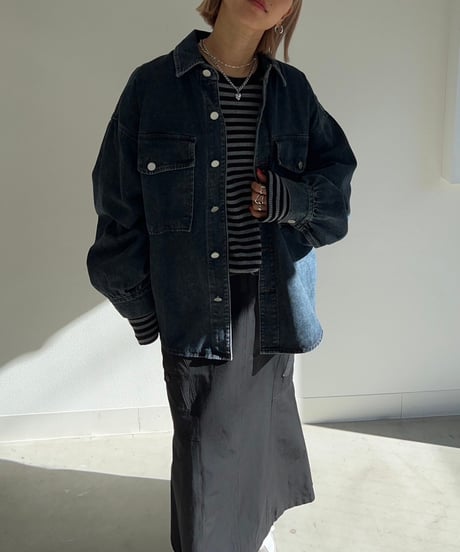 Wide SH-jacket'Denim'#5281