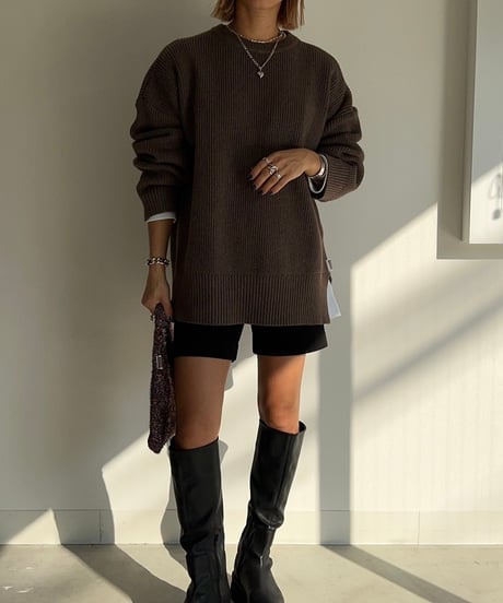 【¥6,800→¥5,900】Wide Knit Pullover'Slit'#6180