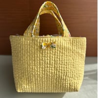保冷ランチトートバッグ　（ヌビキルト×リバティ　ミセスストーンリー）