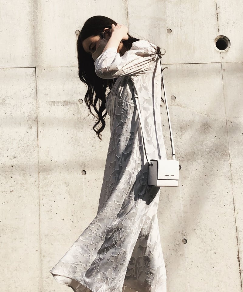 Chiffon jacquard onepiece | MAHOROOGINO