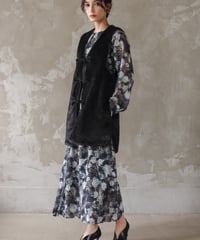 Fluffy reversible gilet