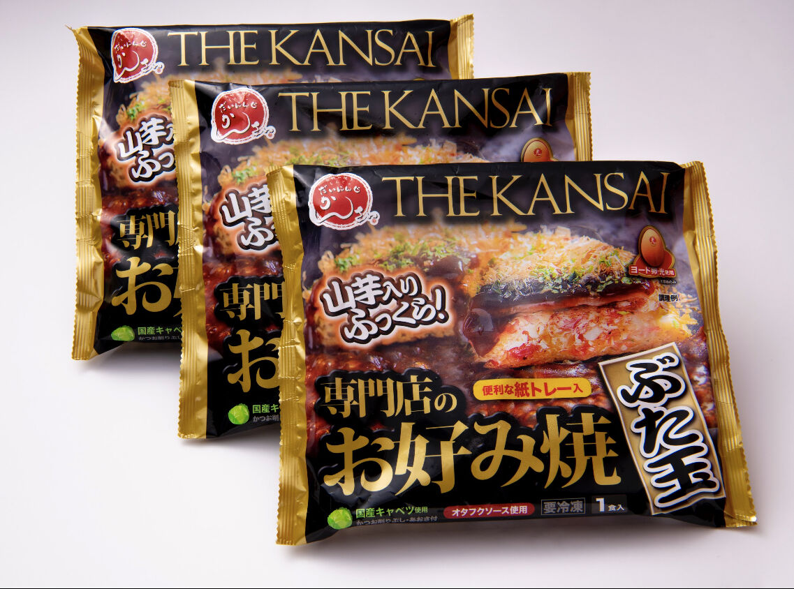 THE　【3枚セット】　ぶた玉　KANSAI　冷凍お好み焼き　Collaboration'...