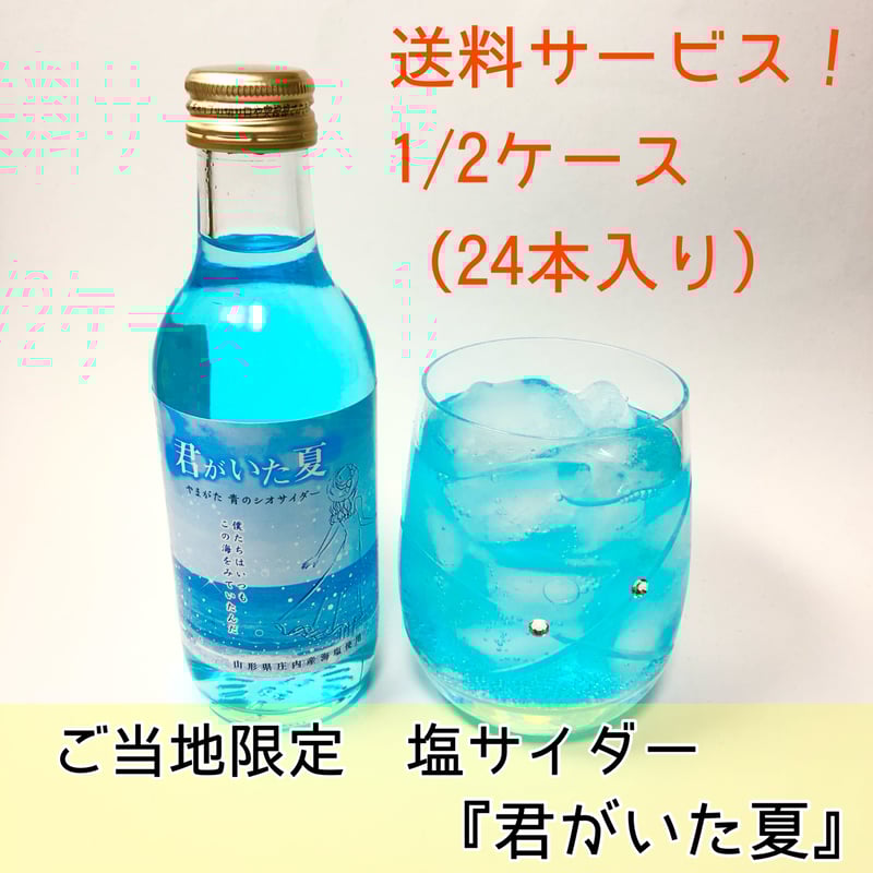 送料無料 1/2ケース（24本入り）】ご当地 塩サイダー 君がいた夏 200g
