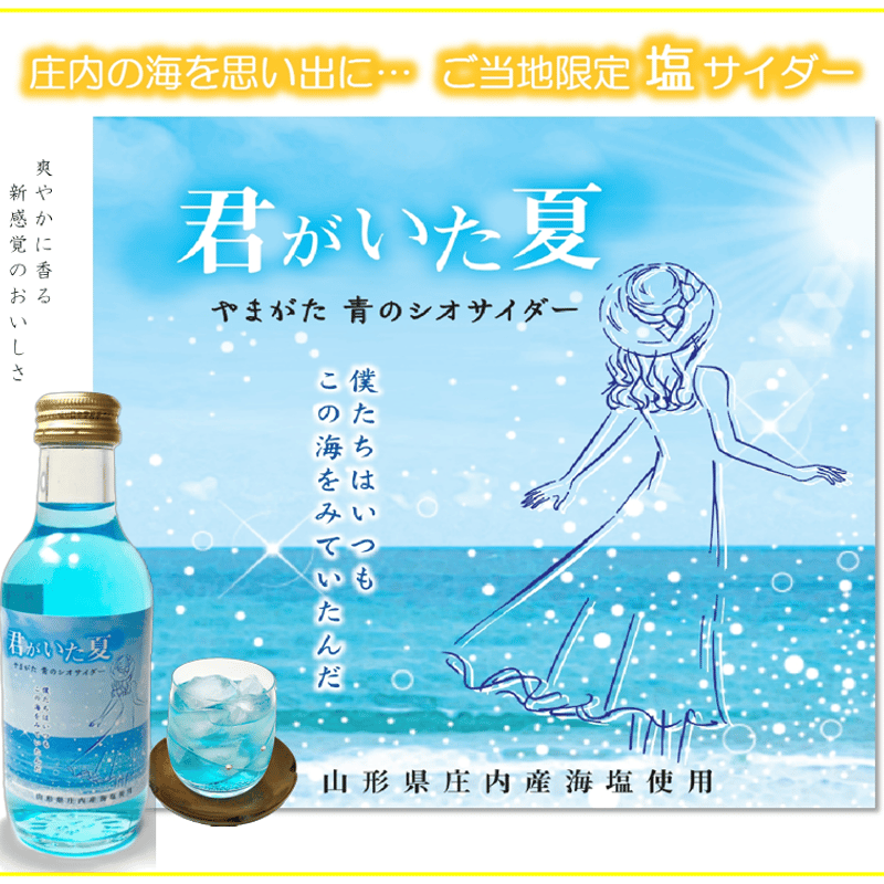 ご当地 塩サイダー 君がいた夏 200g 1本 | 山形県庄内発！観光
