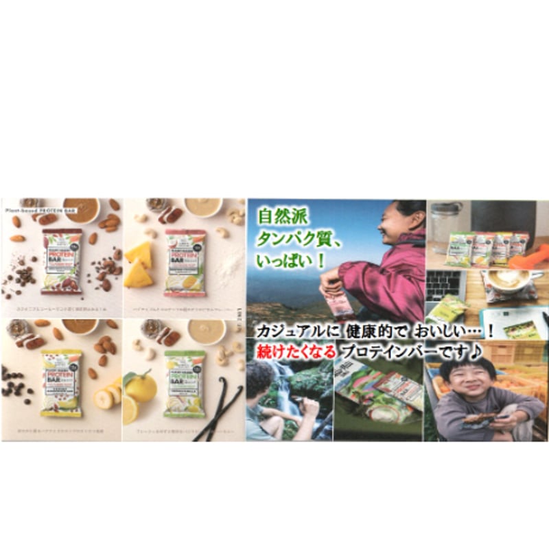 送料無料 お得！ ナチュラルプロテインバー 4種類×12個パック 特製