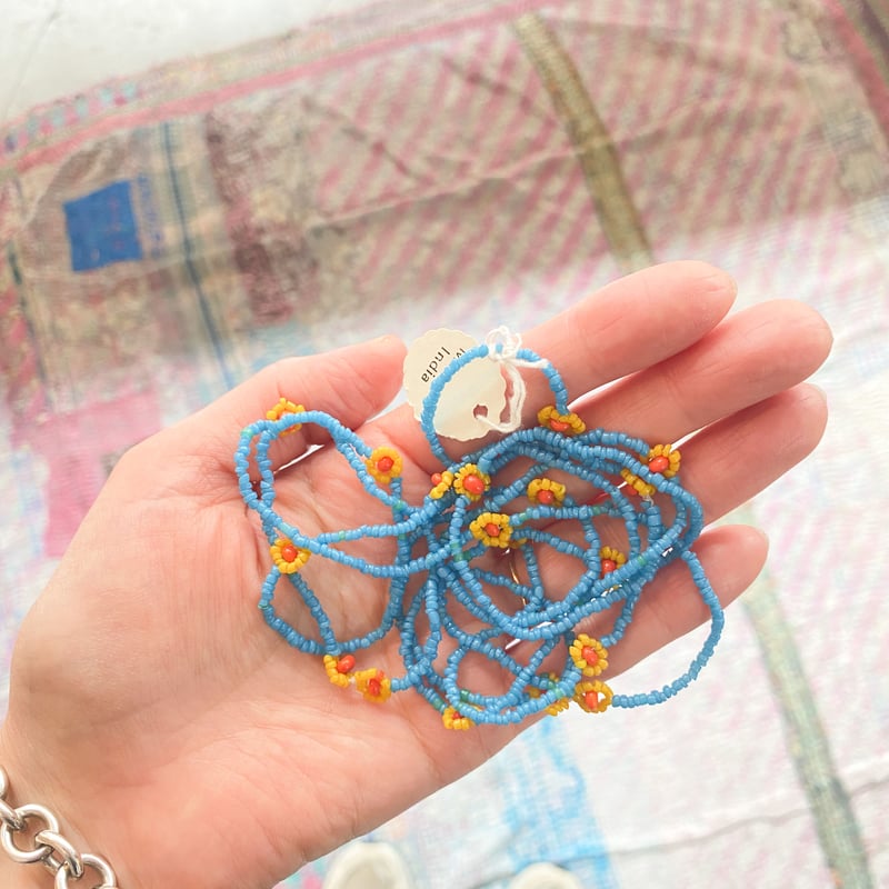 1990sインドビーズフラワーネックレス | roll