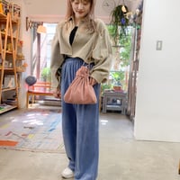 ベロア巾着バッグ