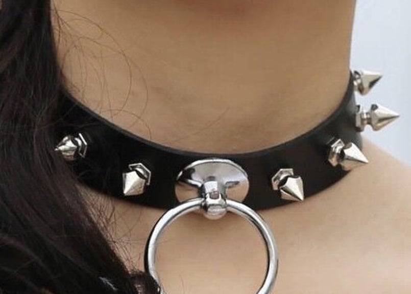 zbga 182upk2 ブラックカラー トゲトゲスタッズ&リングタイプ