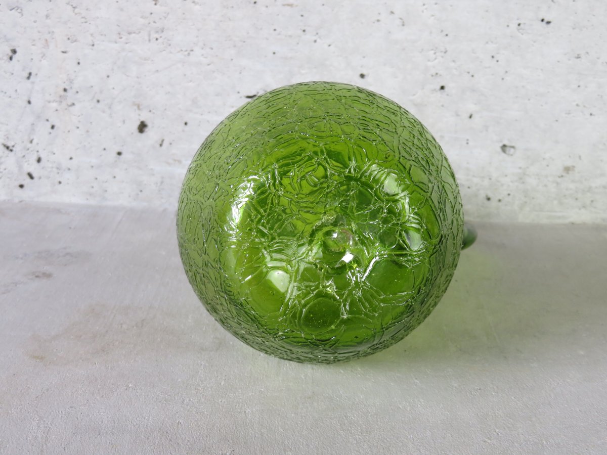 ガラス　角　ピッチャー　ハンドメイド　グリーン　希少　ヴィンテージ　工芸品 ガラス 角 ピッチャー ハンドメイド グリーン 希少 ヴィンテージ