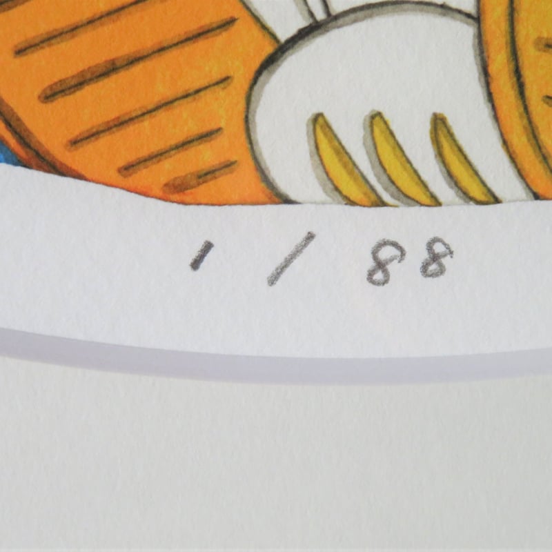 ぱんだ絵師 あごぱん 「福が回る」 ジクレープリント 額入り