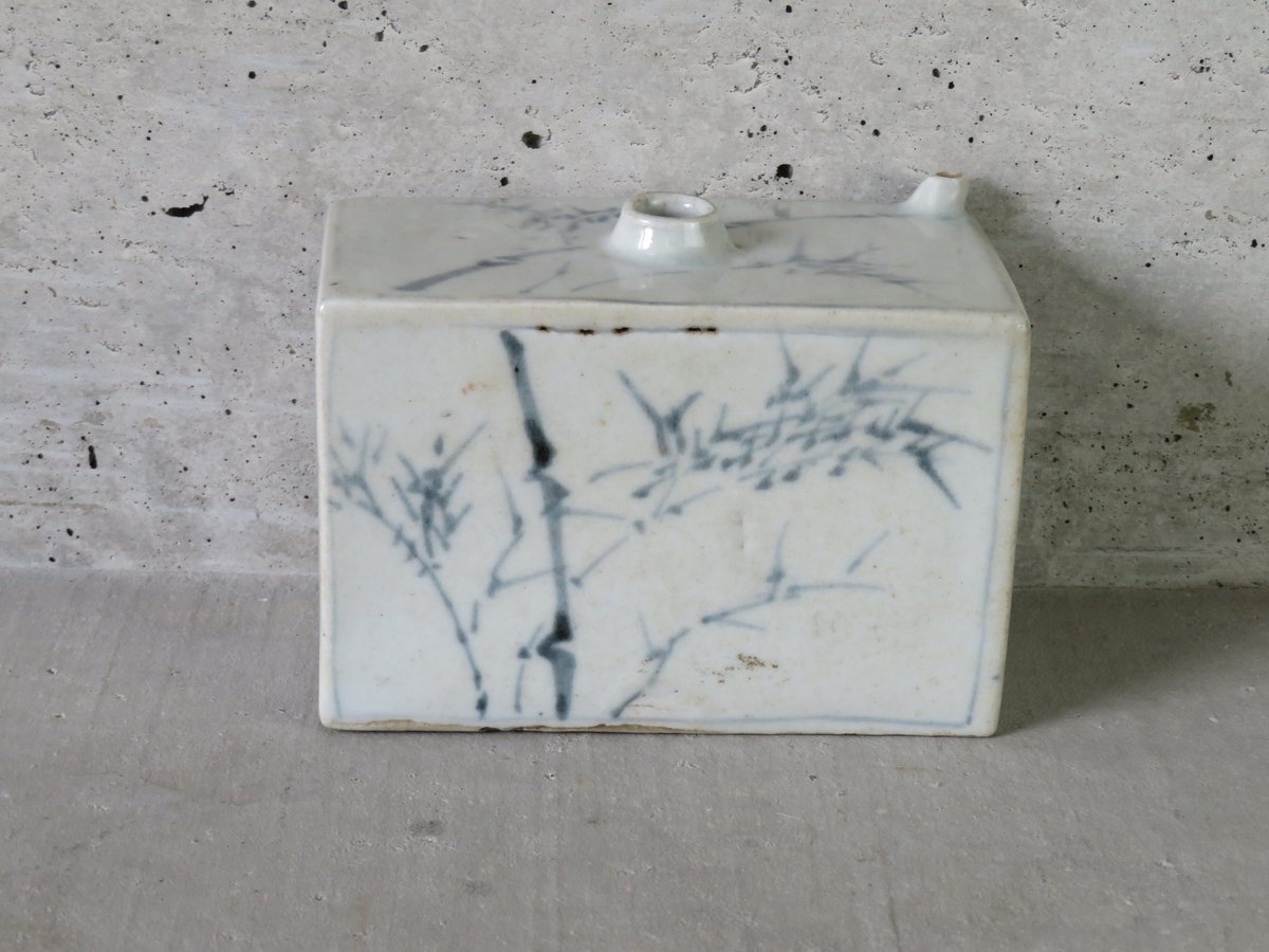 江戸後期　薩摩　平佐焼　竹型ぐい呑 江戸後期 薩摩 平佐焼 竹型ぐい呑 古伊万里 薩摩平佐 白磁ぐい呑