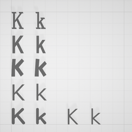 【3Dデータ】文字-K