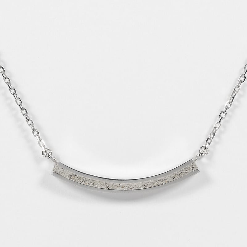 cement curve-bar necklace | Taiga Okuyama