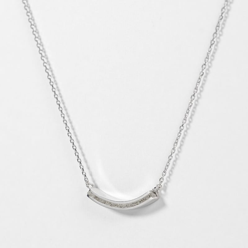 cement curve-bar necklace | Taiga Okuyama