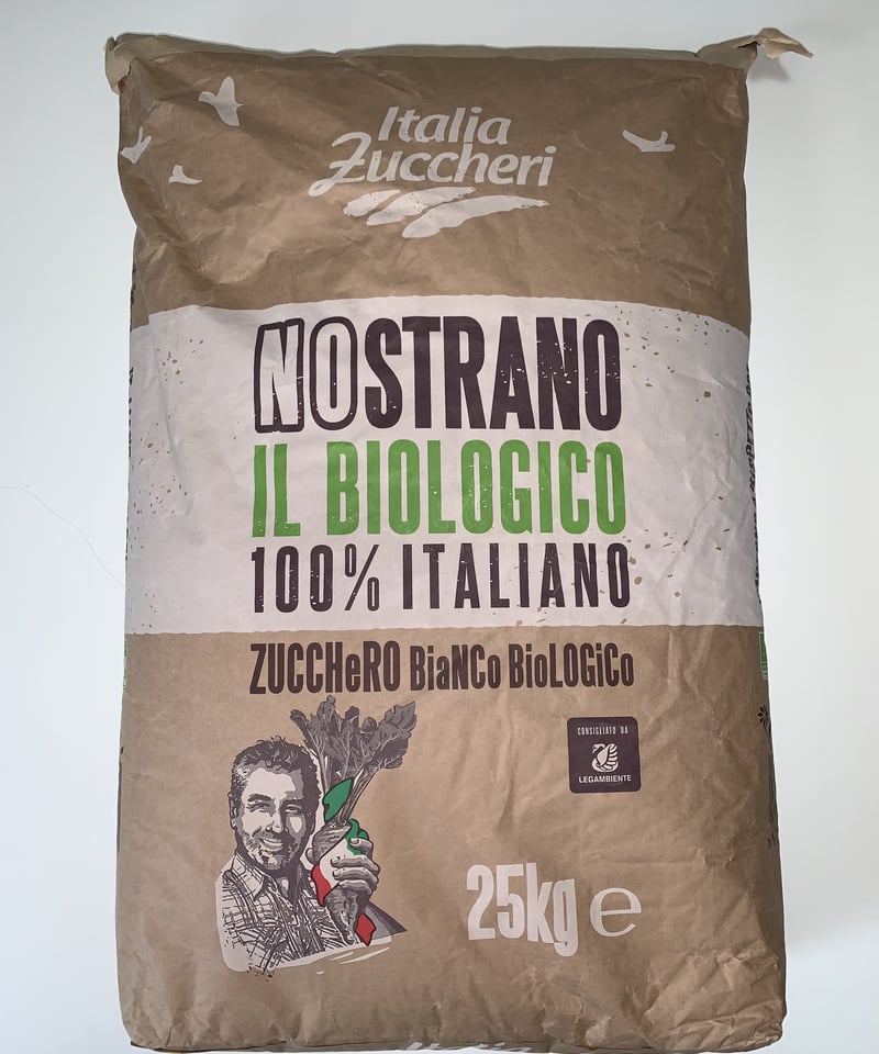 オーガニック甜菜糖（てんさい糖）　25kg　EUオーガニック認証　イタリア産 甜菜糖 EUオーガニック認証 25kg (業務用) | KTL STORE