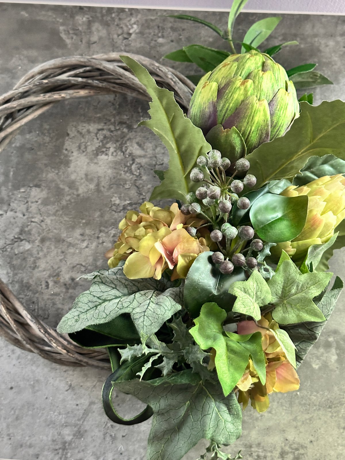 ✤ ✤ 大きめ♬  夏の造花リース  36cm  ✤ ✤ 夏 ✽ hana リース（大きめ） | iichi 日々の暮らしを心地よく