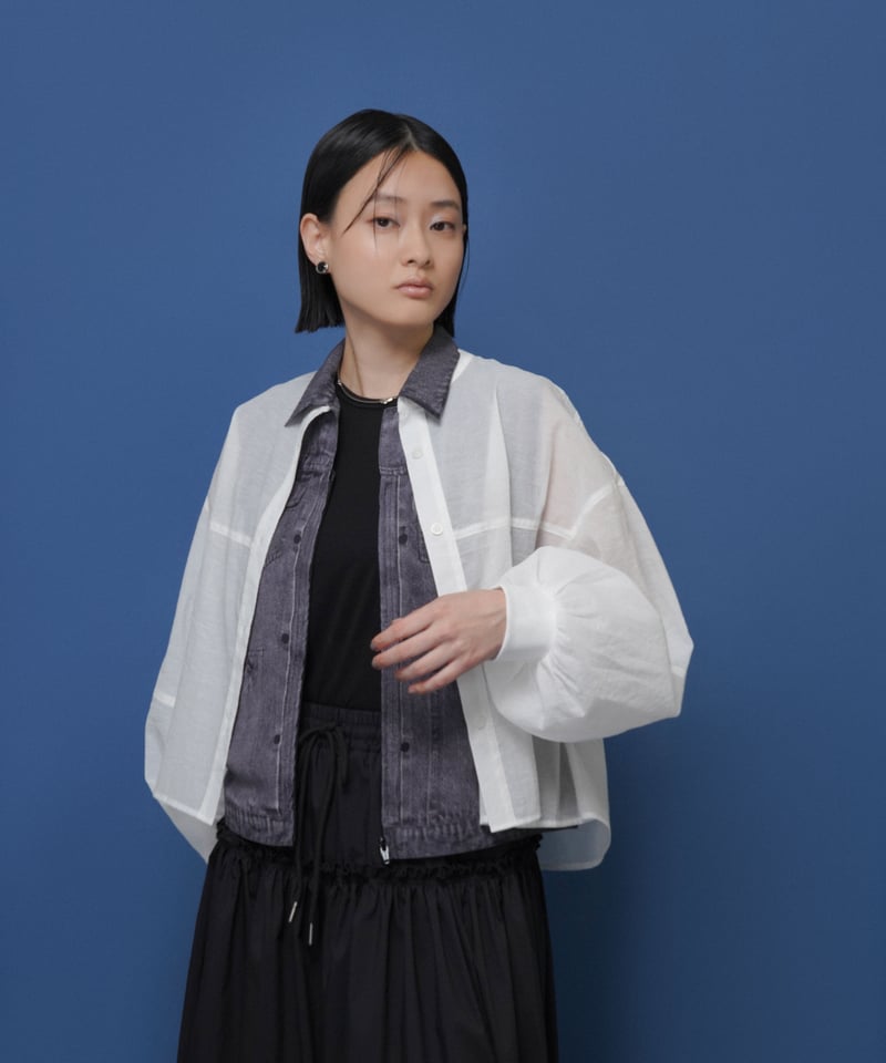 CYAN tokyo】 ご予約 ソフトオーガンリブショートシャツ | select sho