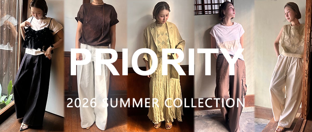 PRIORITY アイレットレースメッシュタンク PRIORITY】 '26 SUMMER COLLECTION ご予約スタート | sel