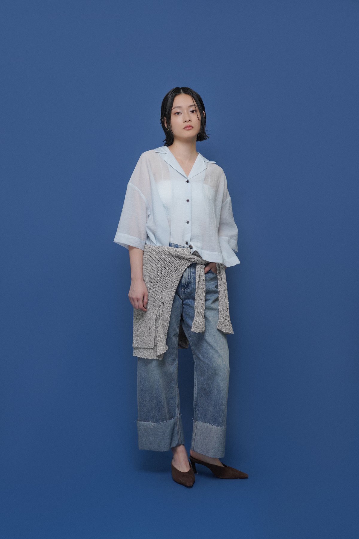 CYAN tokyo】 ご予約 ネップメッシュニットTOPS | select shop