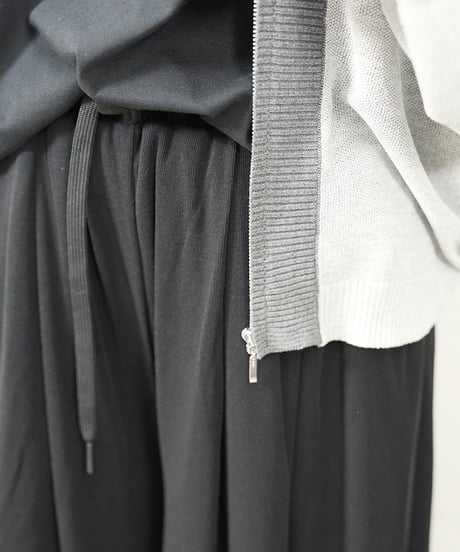 Color scheme zip knit cardigan
