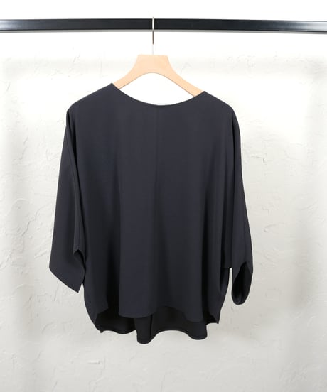 Georgette　poncho　blouse【Charcoalラスト1点】
