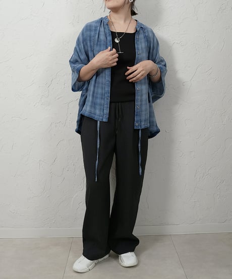 Tuck straight　wide Pants【charcoalラスト1.2点】