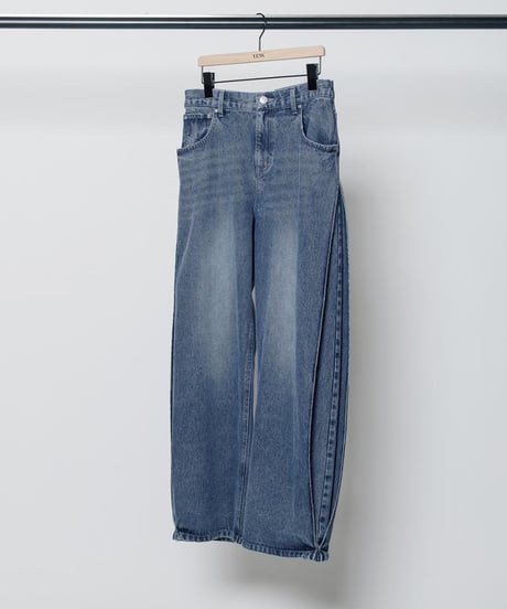 【YENN】再販ご予約  SIDE PLEATED DENIM PT