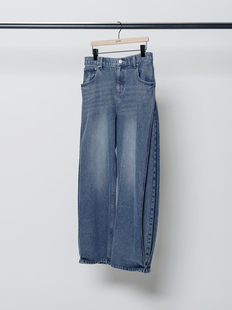 YENN】再販ご予約 SIDE PLEATED DENIM PT | select sho...