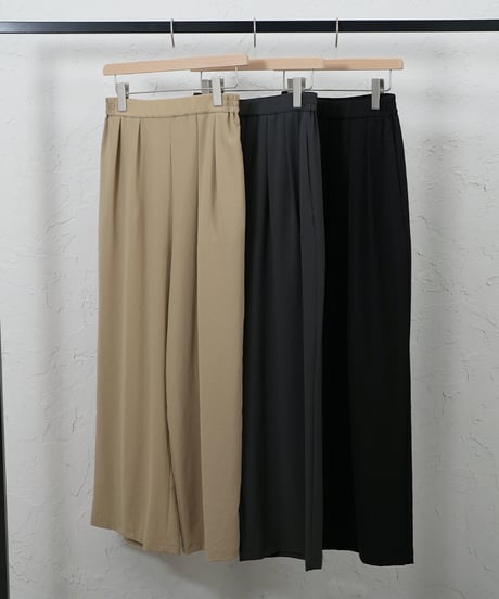 Stretch　georgette relaxpants【beigeラスト1点】