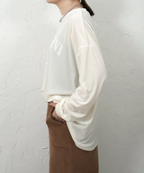 Logo  print velor　TOPS【ラスト1点】