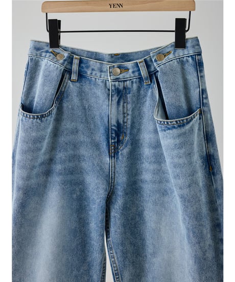TUCK BELT DENIM PT【ラスト1点】