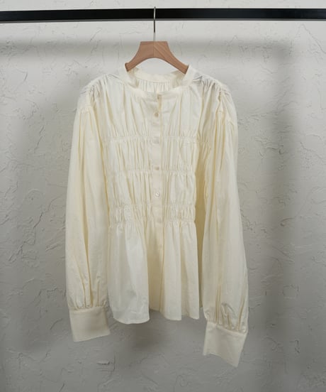 Cotton shirring blouse【残り僅か！】