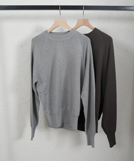 Cotton cashmere knit【brownラスト1点】