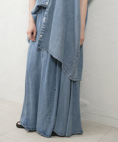 Tencel denim work skirt【ラスト1点】